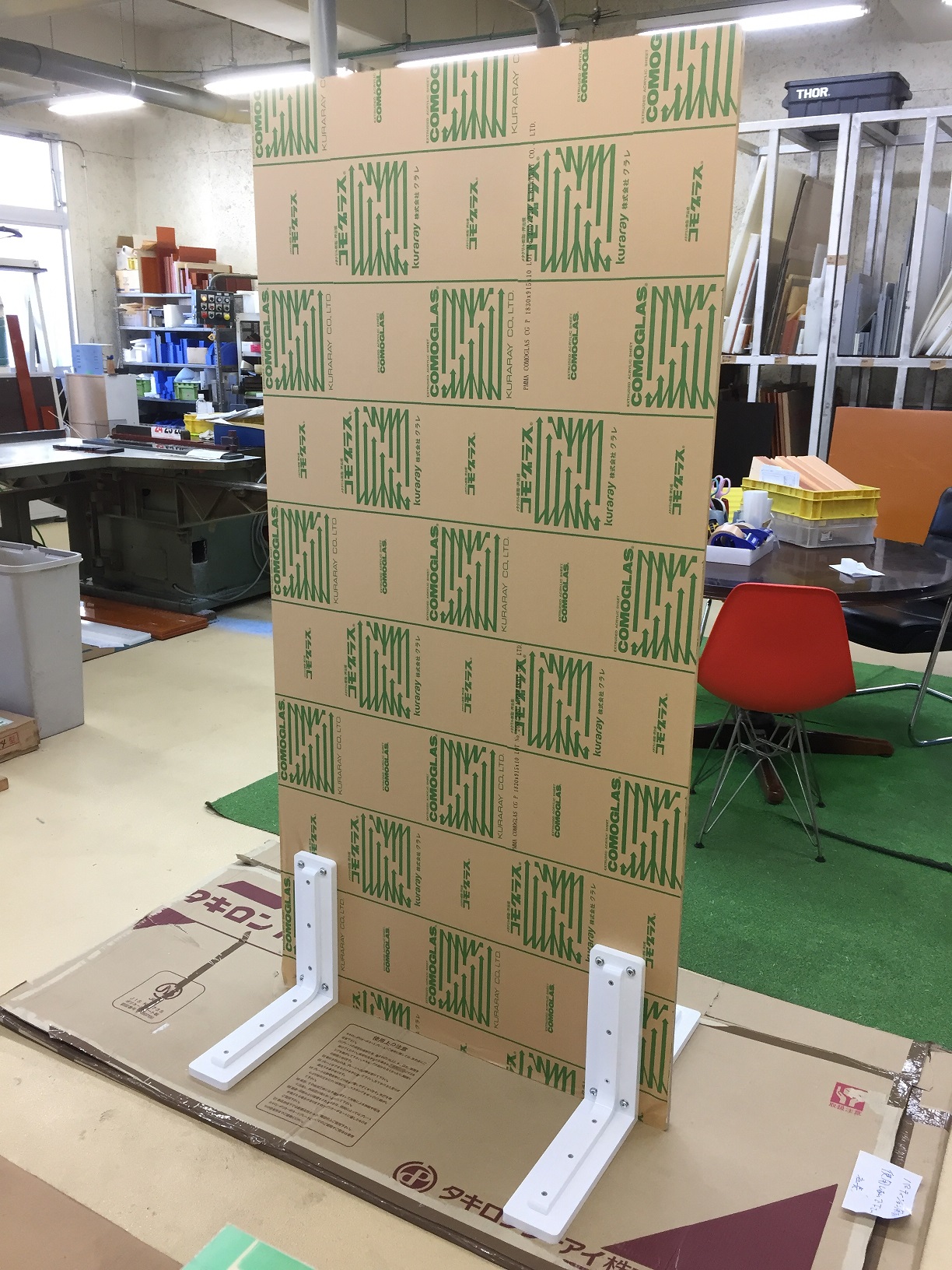 アクリル飛沫防止用パーテーション製作例2