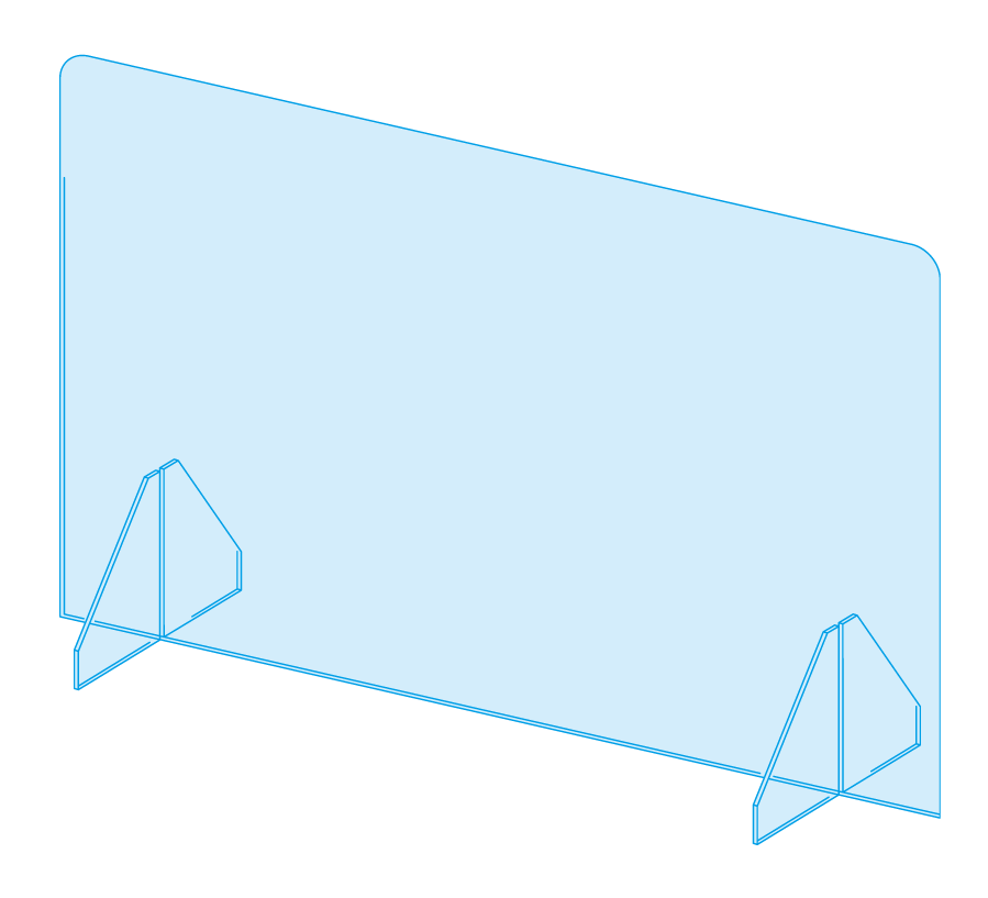 アクリル飛沫防止用パーテーション2イラスト